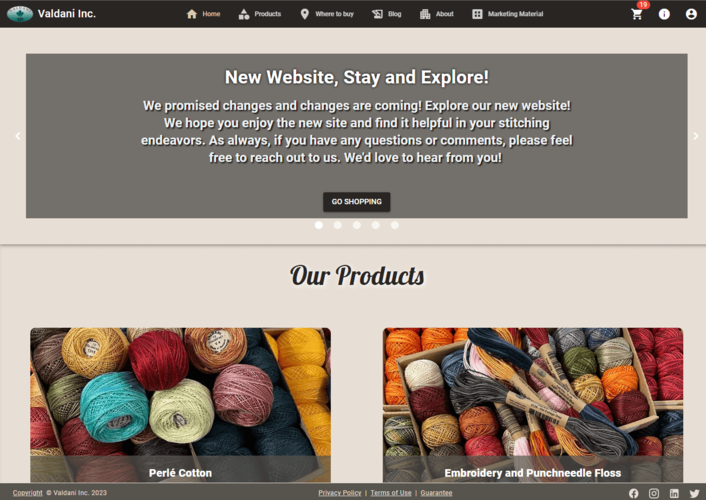 Valdani Store Website